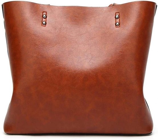 Womens Soft PU Leather Handbags Large Capacity Retro Vintage Top-Handle Casual Tote Shoulder Bags, Tote Bag Handbags for Women - Image 3