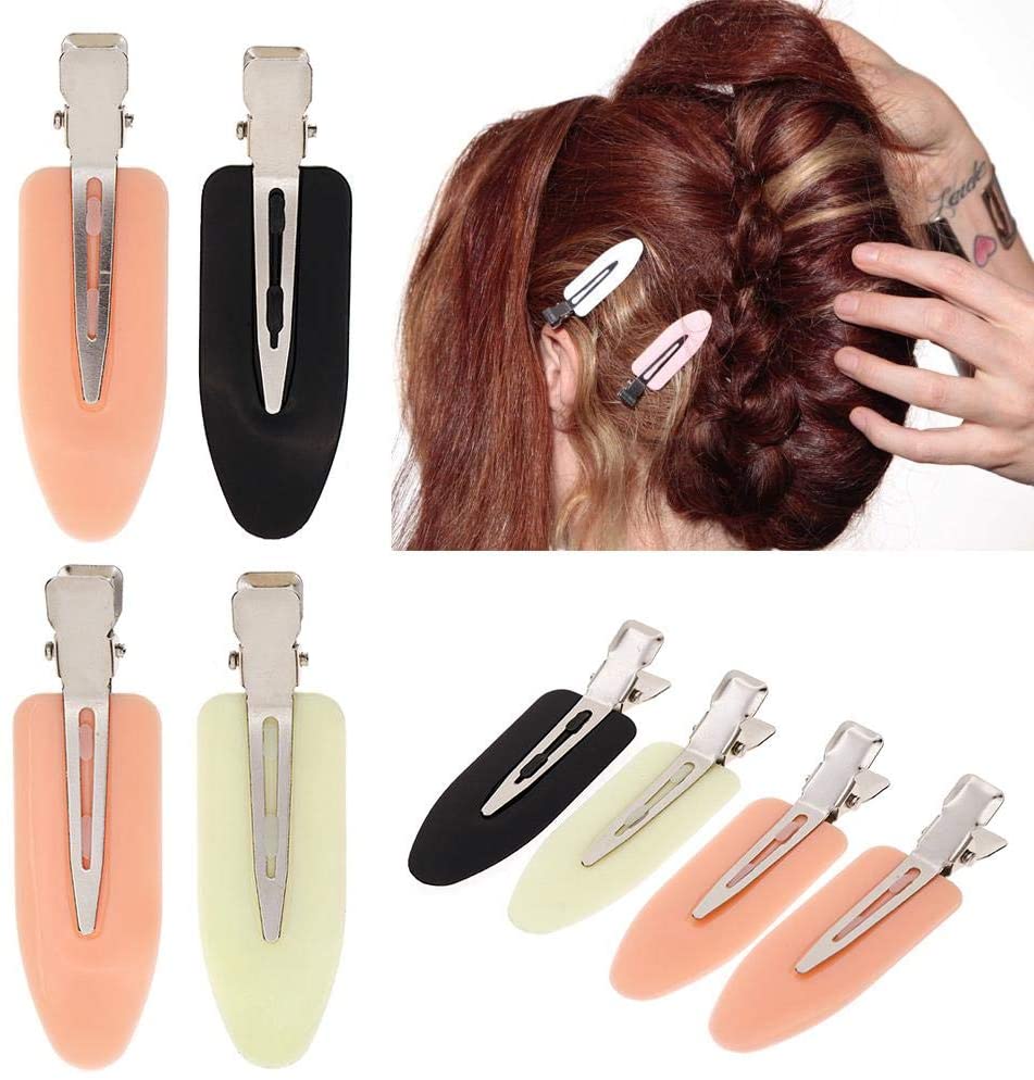 RUNGAO 4pcs/Set Mixed Color No Bend Hair Bangs Clips Leaf No Mark Hair Pin Curl Clips No Crease Hairstyling Tool Makeup Application Portable - Image 2