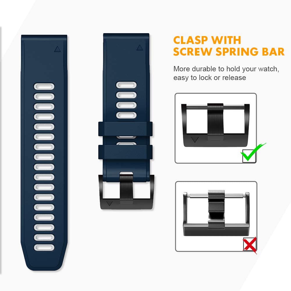 NotoCity for Fenix 5/6/7/5 Plus/6 Pro/7 Pro Strap, 22mm Watch Strap for Garmin Epix (Gen 2), Approach S62 - Image 4