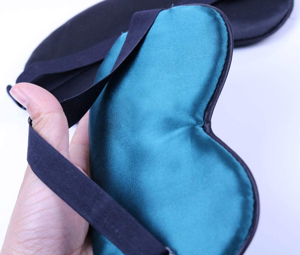 Eye Mask for Sleeping 2 Pack Sleep Masks for Men and Women Adjustable Elastic Strap Soft Eye Covers Blindfolds - Image 3