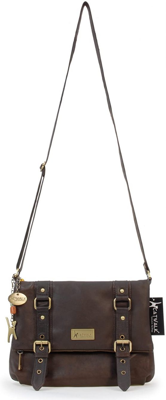 Catwalk Collection Handbags - Women's Leather Cross Body Bag - ABBEY ROAD - Image 3