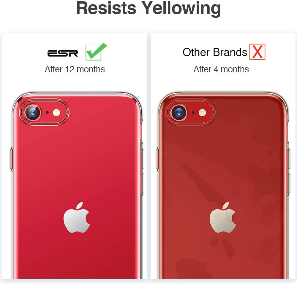 ESR Clear Silicone Case Compatible with iPhone SE 3 (2022) / SE 2 (2020) Case, and iPhone 8/7 - Image 3