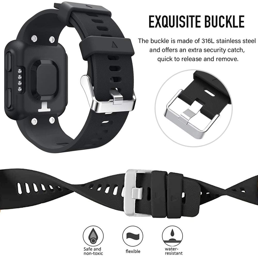 TOPsic Compatible Forerunner 35 Strap, Newest Soft Silicone Sport Replacement Straps Wristband for Forerunner 35 Smart Watch - Image 4