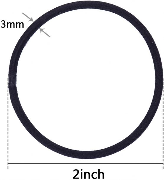 100 Pieces Hair Elastics Hair Ties Ponytail Holders Hair Bands Bulk (Black) - Image 3