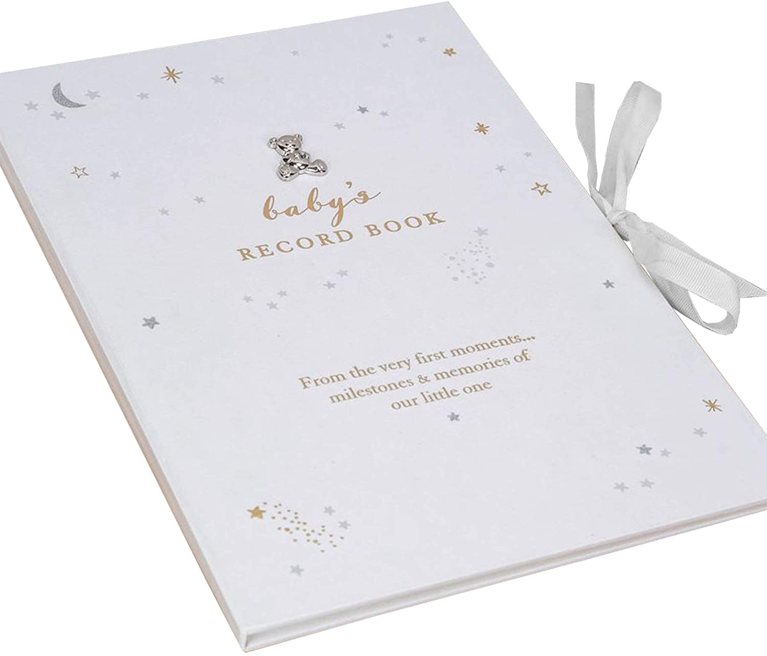 White Bambino Record Memory Keepsake Book A4 Adorable Design New Baby Unisex