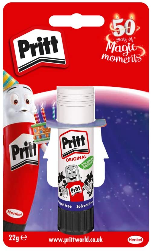 Pritt Glue Stick, Safe & Child-Friendly Craft Glue for Arts & Crafts Activities