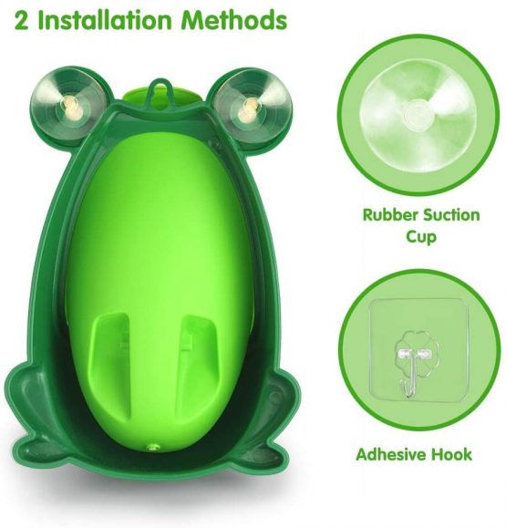Soraco Frog Baby Potty Training Urinal for Toddler Boy with Funny Whirling Target Green - Image 4