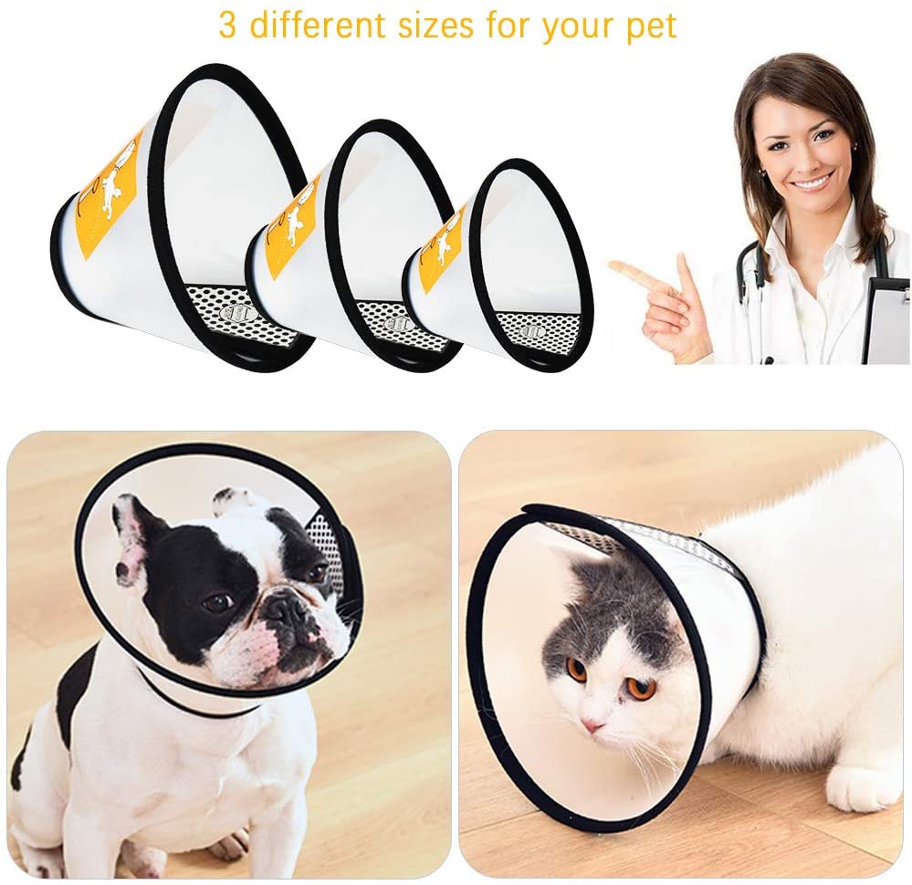 SenPuSi Pet Cone Recovery, Lightweight Plastic AntiBite ECollar