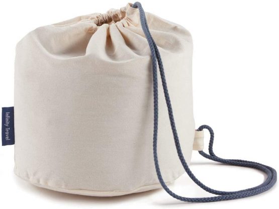 Huzi - Travel Cotton Case Bag Sleeve for Infinity Pillow