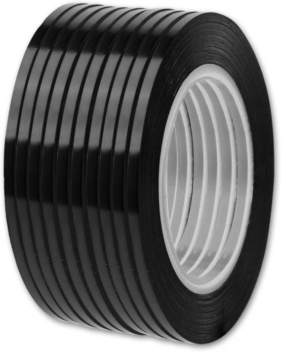 AIEX Chart Tape Whiteboard Gridding Graphic Tape Black 3mm Width Self Adehesive Tapes for School, Office and Home (10 pcs) - Image 3