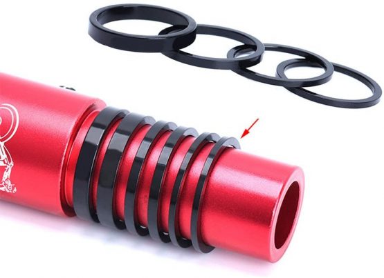 FOMTOR Bike Headset Spacers Bike Stem Spacers Fit 1 1/8-Inch Stem for MTB BMX Mountain Bike Road Bike 2mm 3mm 5mm 10mm x 3 (Aluminium Alloy) - Image 3
