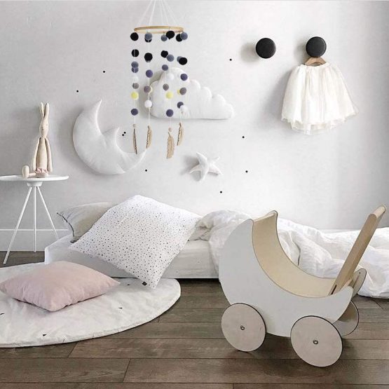 Felt Ball Mobile, Baby Mobile, Crib Mobile, Nursery Cot Mobile, Pom Pom Mobile, Nursery Mobile, Gender Neutral, Baby Felt Mobile - Image 4
