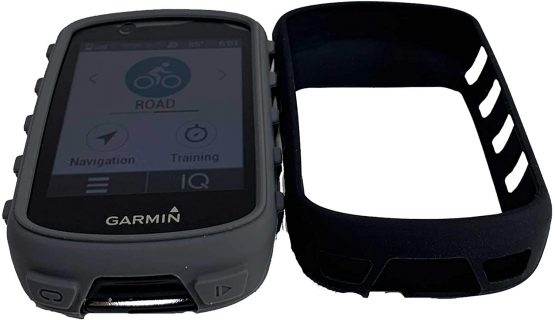 TUFF LUV Silicone Twin Dual Layer Double Protective Skin Case Compatible With Garmin Edge 830 - Black/Grey - Image 4