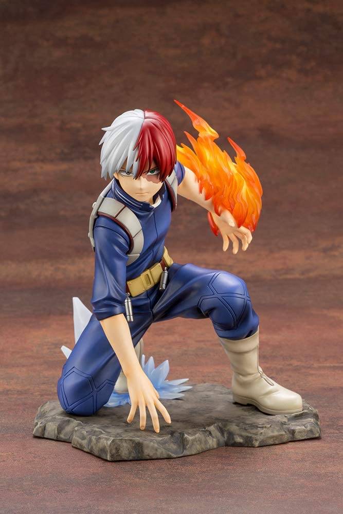 Kotobukiya My Hero Academia Artfx J Shoto Todoroki Statue, Red and Blue - Image 2