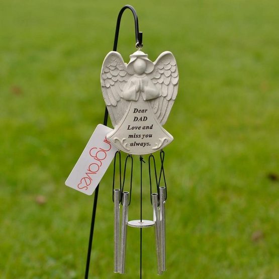 Dear Dad Guardian Angel Love and Miss You Always Graveside Memorial Wind Chime