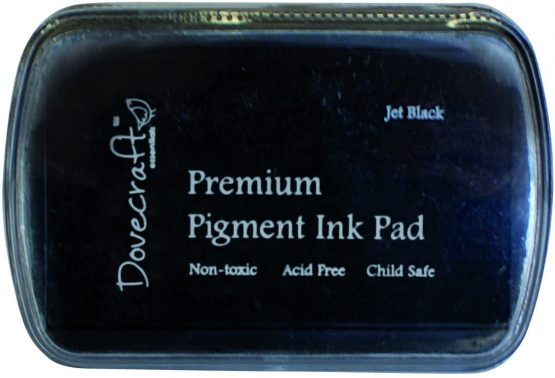 Dovecraft Essentials Premium Non Toxic Pigment Ink Pad, Jet Black