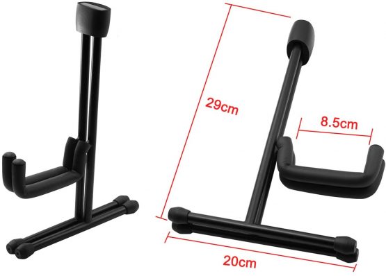 Rayzm Ukulele Stand, A-Frame Portable Little Metal Stand for Small Standard Instruments (Soprano/Concert/Tenor Ukulele & Mandolin), Folds Flat for Storage or Travel. - Image 2
