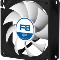 ARCTIC F8 - 80 mm Standard Case Fan, quite motor, Computer, Push- or Pull Configuration, Fan Speed: 2000 RPM - Black, White