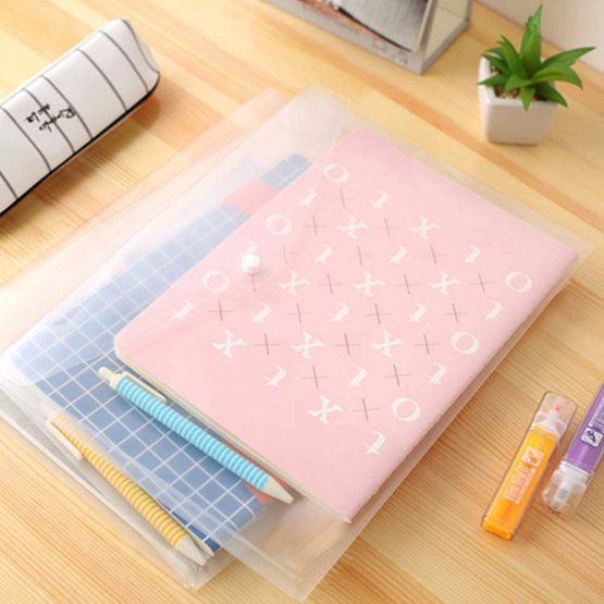 Clear Plastic Wallets A4 Folders Document Popper Files Wallets with Pocket 24 Pack - Image 2