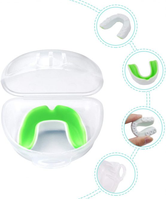 5Pcs Gum shield kids Rugby Mouthguard Mouldable Junior Gum Shield for Jaw Protection Mouth Guard Gum Shield with case for boxing Rugby Hockey MMA and Other Contact Sports - Image 3