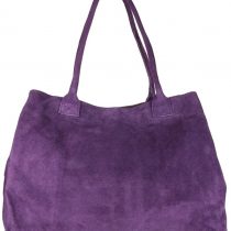 Girly Handbags Genuine Italian Suede Leather Expandable Shoulder Bag