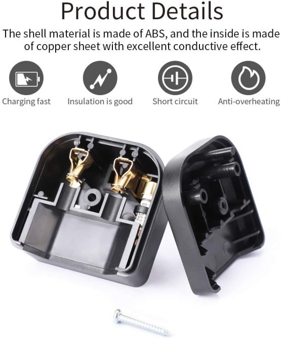 European to UK Plug Adaptor,AIEVE 2 Pin EU to UK 3 Pin Adapter Plug, EU to UK Plug Converter Euro Plug Adaptor UK Socket Adapter (3-Pack,Black) - Image 2