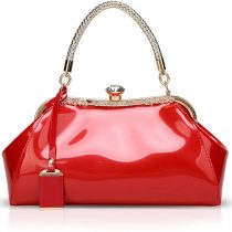 NICOLE & DORIS Handbags for Woman Patent leather Glossy Shell Clutches Evening Bags fashionable for Party