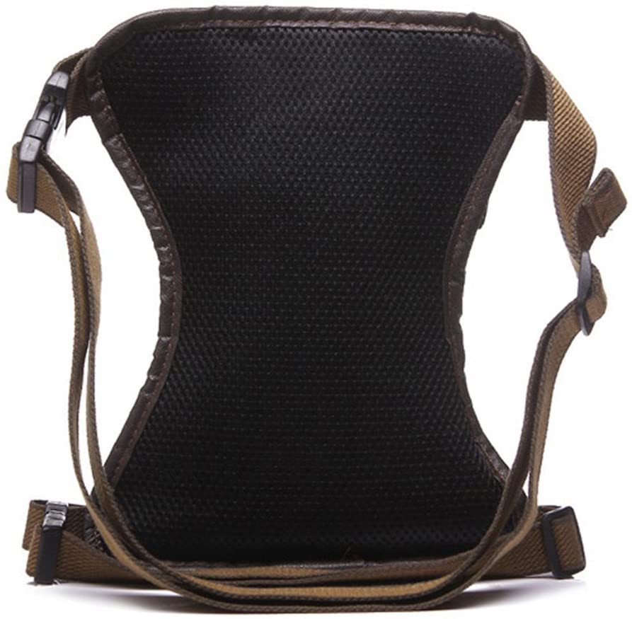 Xieben Canvas Drop Leg Bag for Men Women Motorcycle Bike Riding Cycling Multi-Purpose Thigh Waist Fanny Pack Travel Sports Fishing Hunting Hiking Camping Outdoors Coffee - Image 4