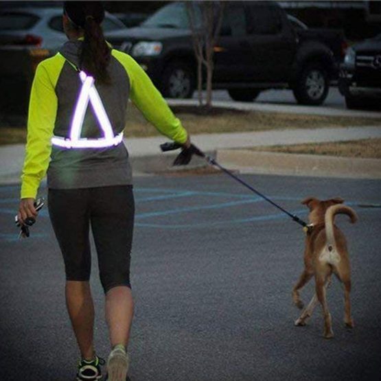 Reflective Vest Adjustable Reflective Running Gear Safety Vest for Outdoor Jogging, Cycling, Walking, Motorcycle Riding and Running, Green - Image 3