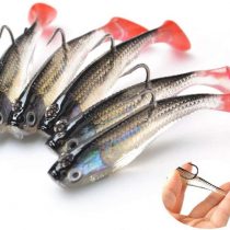 DWEE Fishing Lures,3D Eyes Soft Fishing Lure Single Hook Baits Artificial Bait