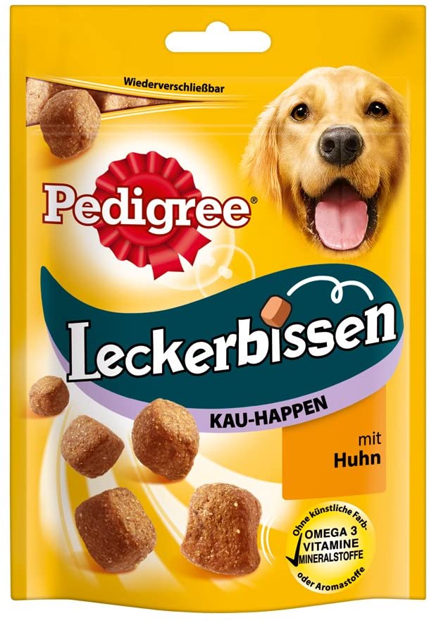 PEDIGREE Treats Chew Happen Portion Bag with Chicken and Duck Flavour 6 x 130 g, 780 g (Pack of 1) - Image 2