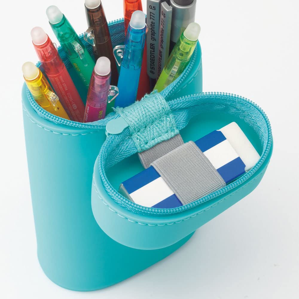 LIHIT LAB Stand Pen Case, yellow green, L, Oval L - Image 3