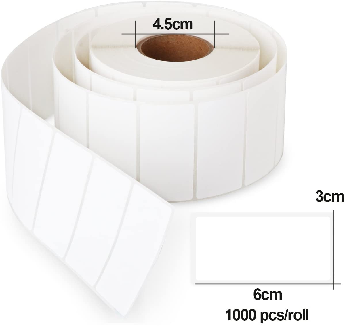ilauke 1000 Sticky Labels on A Roll 60mm x 30mm - Image 2