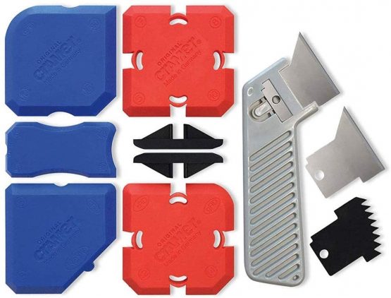 Cramer 40407EN Silicone Profiling Kit 7 – Professional Silicone Tool Kit with Sealant Finishing Tools and Caulk Removal Tools – Easy Silicone caulking with Guides