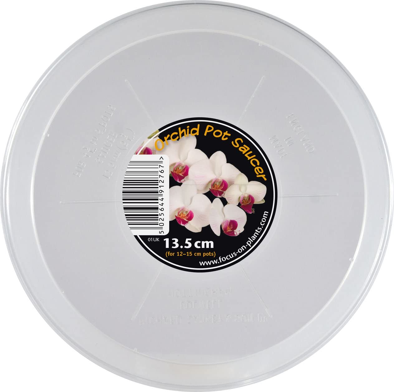 Orchid Saucer for 9-15 cm Pot, Clear, 12.2cm - Image 2