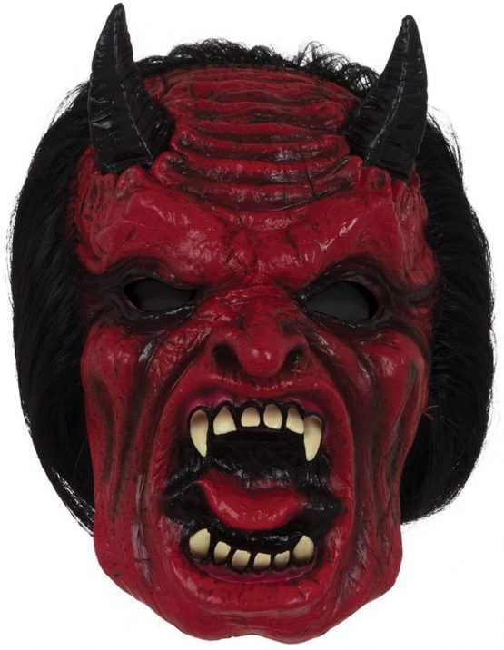 Bristol Novelty BM528 Devil Mask with Hair, Unisex-Adult, One Size - Image 2