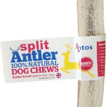 Antos 100% Natural SPLIT Antler Dog Chews The Hypo-Allergenic Dog Chew Like Stagbar (Weight - Small 30 - 50g), Size and label May Vary