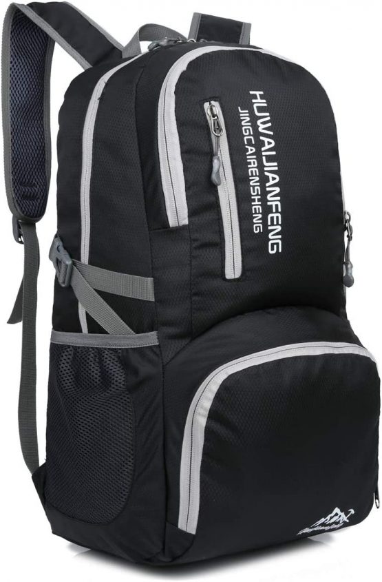 Crenze 35L Lightweight Foldable Backpack Travel Hiking Daypack, Men Women Durable Handy Waterproof Rucksack for Camping Mountaineering Walking Cycling Climbing