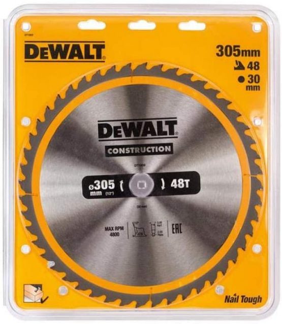 Dewalt DT1959-QZ DT1959-QZ-Hoja para construcción 305x30mm 48D, Yellow/Black - Image 2