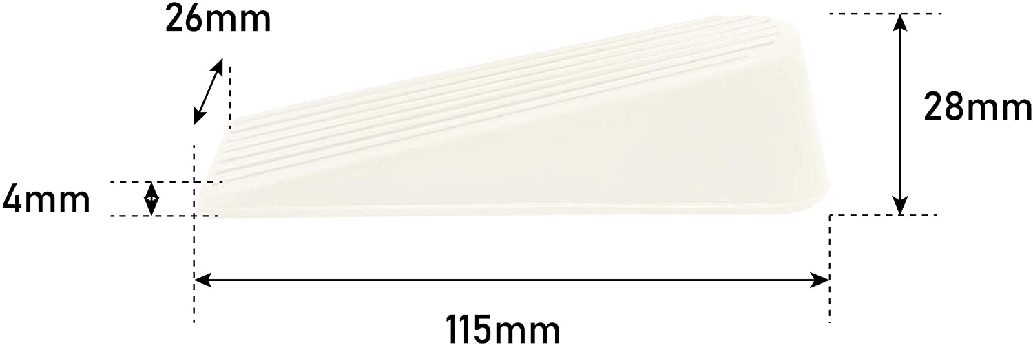 Select Hardware Door Stop, Wedge, Anti Slip Door Holder, Rubber, Cream(Almond), (Pack of 2) - Image 3