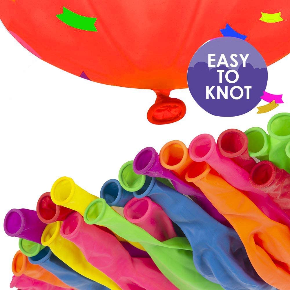 Trimming Shop Large Printed Punch Balloons for Kids, 12 Inch Heavy Duty Thick Latex Balloons with Elastic Bands - Image 4