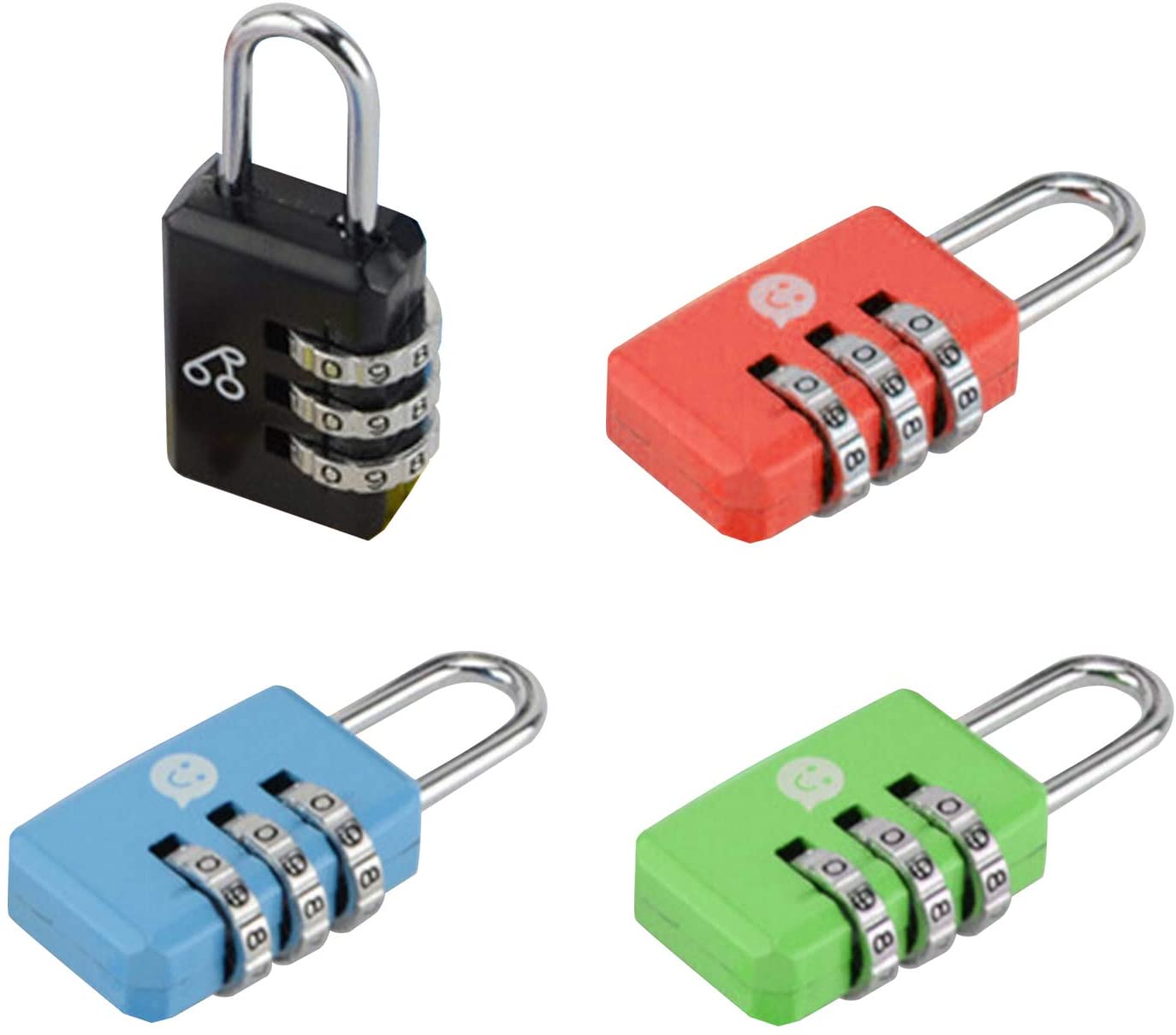 OUOU Combination Padlock Luggage Combination Lock Travel Padlock Code Locks Gym Lockers Sports Baggage School Cabinets (4 Pack 4 Color) - Image 2