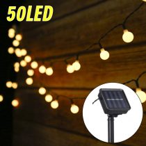 Solar String Lights Outdoor Waterproof 50 Led Solar-Powered Garden Lights Warm White for Garden Patio