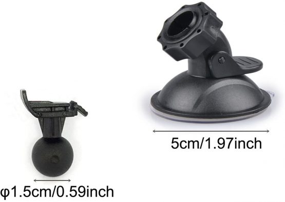 ShipeeKin Car Suction Cup Dash Cam Mount for Vehicle Video Recorder on Windshield & Dash Board with 13 Joints for Driving Camcorder GPS - Image 2