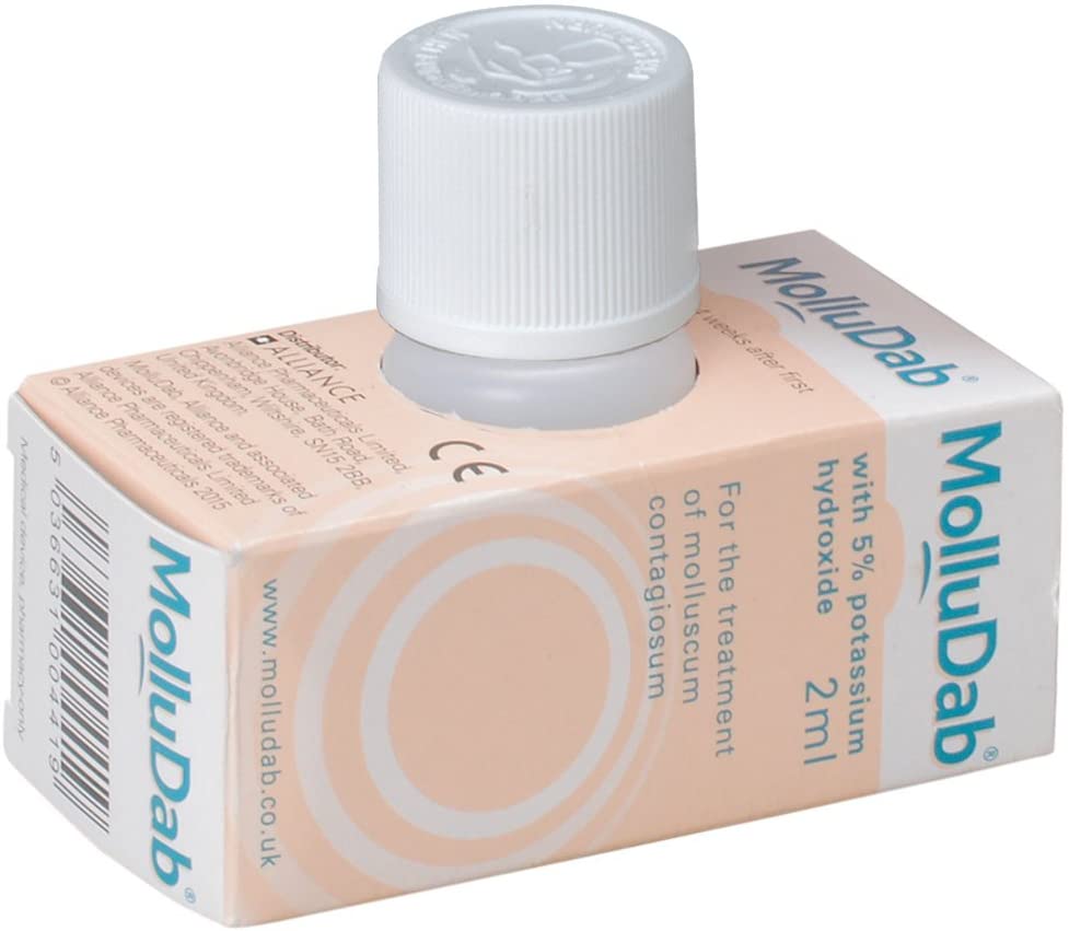 Molludab Molluscum Solution, with 5% Potassium Hydroxide to treat Molluscum Contagiosum, 2 ml, Clear, 2ml (Pack of 1) - Image 4