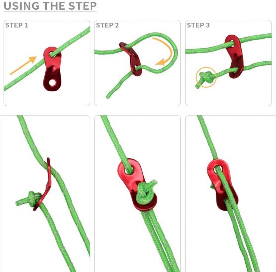 MAGARROW Guy Line Reflective Tent Rope Camping Cord 4mm with Guy Ropes Tensioners for Camping Hiking - Image 4