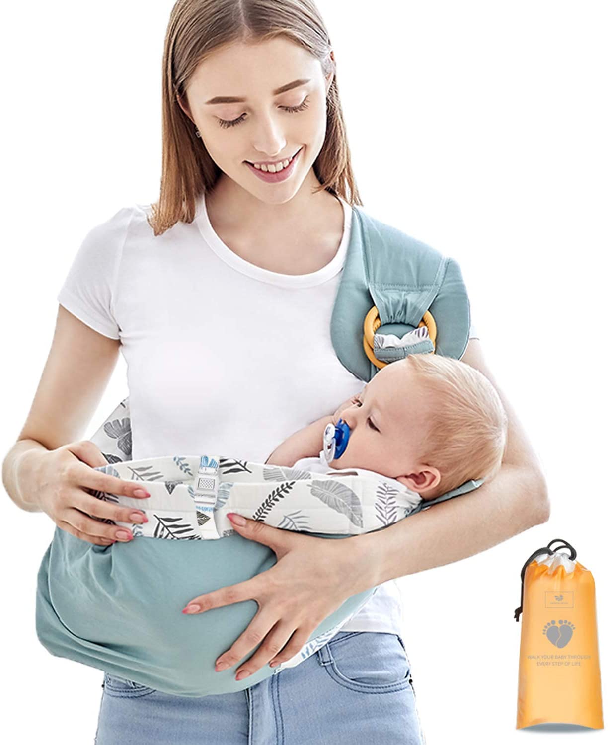 Azeekoom Baby Wrap Carrier, Nursing Cover Ergonomic Baby Carrier Sling