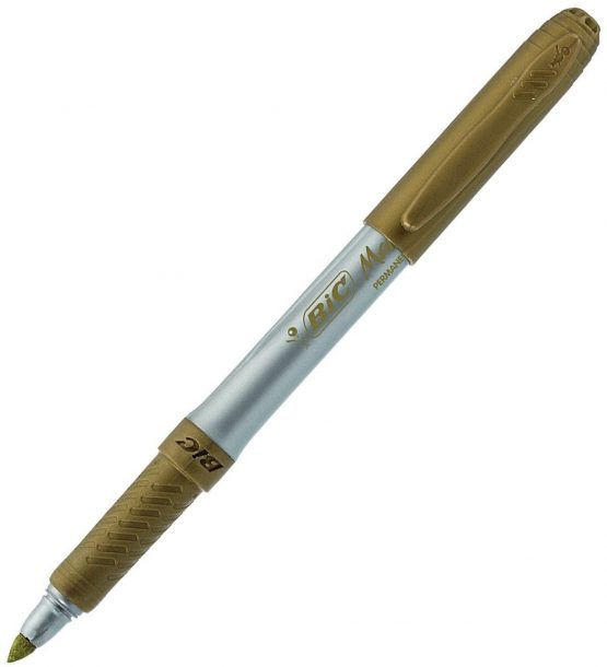 Bic PERMANENT MARKER INK WATER BASE GOLD METALLIC EFFECT