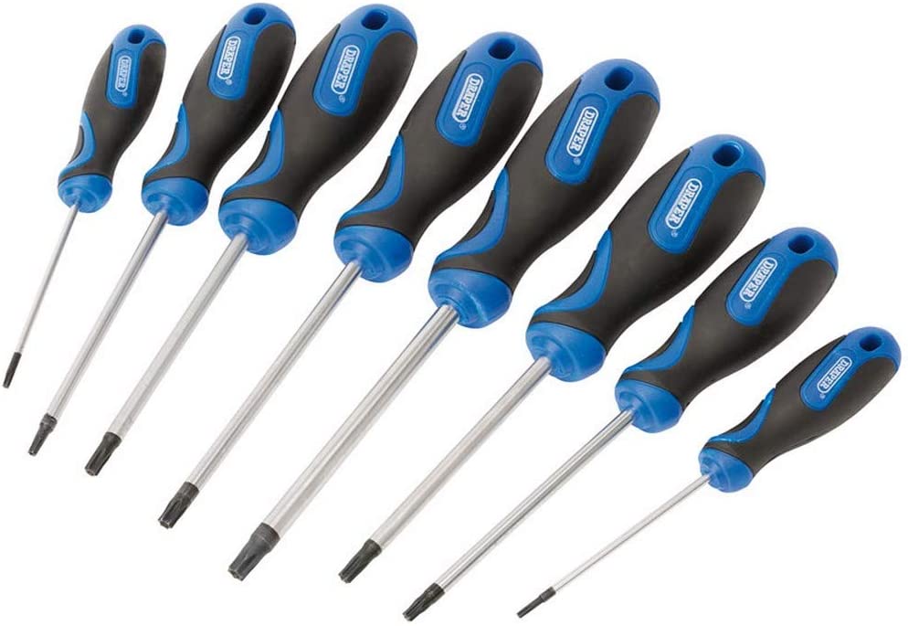 8PC Security & Tamperproof Torx TRX Star Soft Grip Screw Driver Set, Blue, Nicht zutreffend