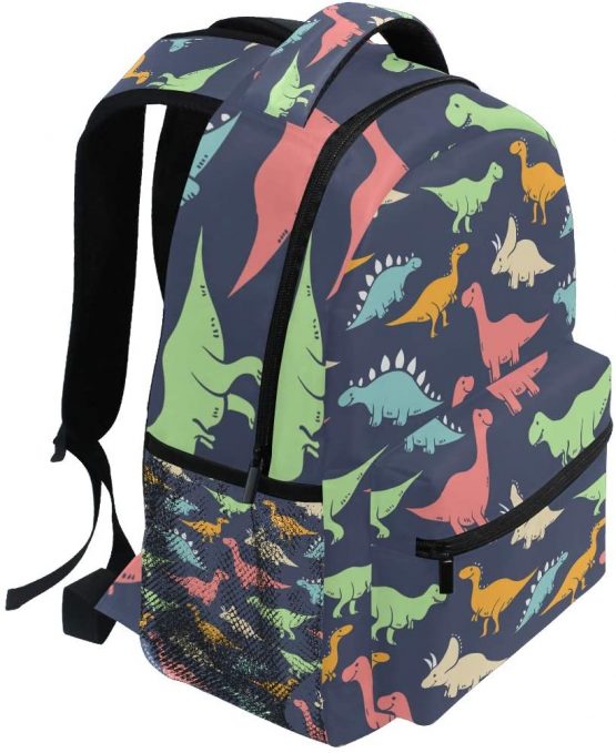 Boys Dinosaur Backpacks for School Cute Dino Pterosaur Navy Bookbags for Kids Teen Toddler Fashion Daypack Rucksack Travel Laptop Bag - Image 2